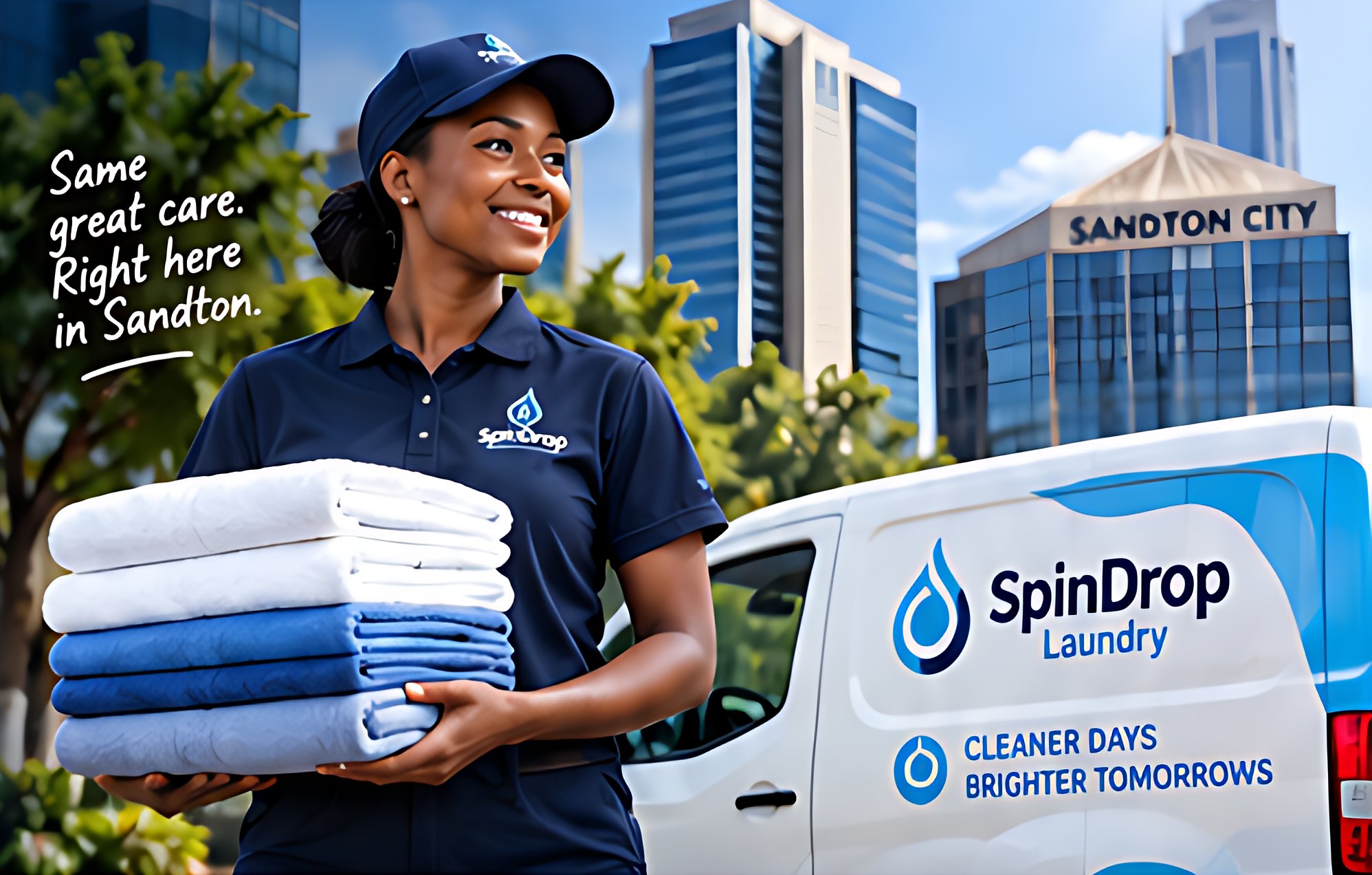 SpinDrop Laundry van in Sandton