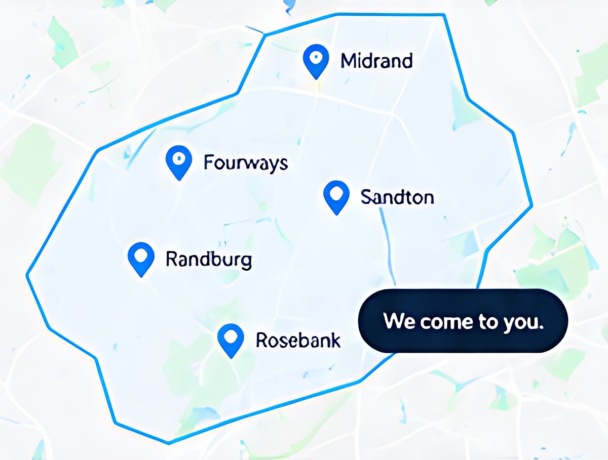 Map of the SpinDrop service area